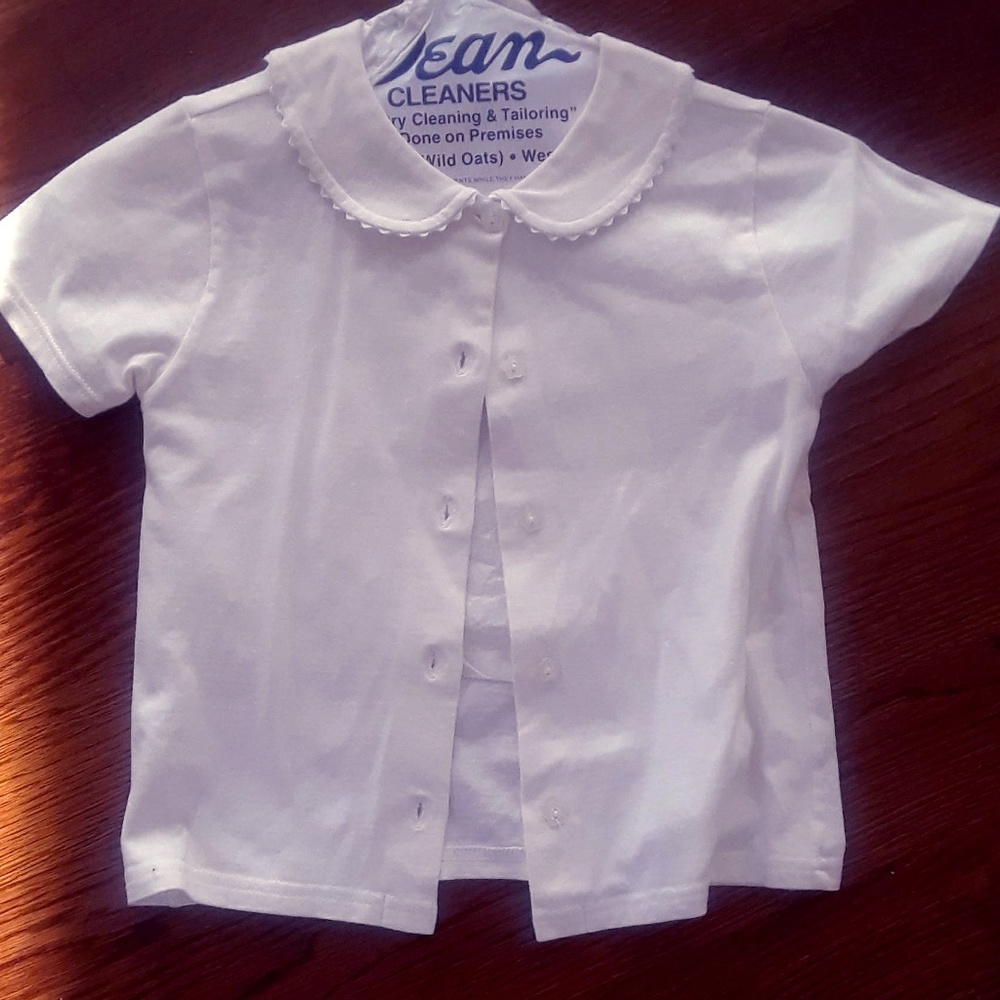 Cotton Button Up with Peter Pan Collar
